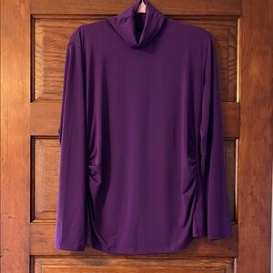 New York & Company Purple Long Sleeve Top